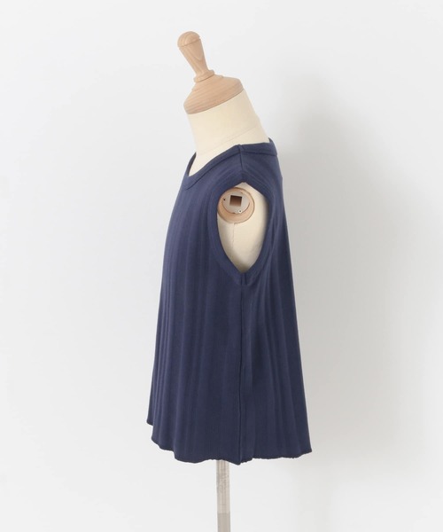 URBAN RESEARCH DOORS（アーバンリサーチドアーズ）の「ノースリーブランダムリブカットソー(KIDS)（Tシャツ/カットソー・キッズ・ベージュ/ネイビー/ブラウン・120/105/150/135）」の19枚目の写真