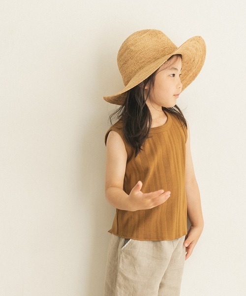 URBAN RESEARCH DOORS（アーバンリサーチドアーズ）の「ノースリーブランダムリブカットソー(KIDS)（Tシャツ/カットソー・キッズ・ベージュ/ネイビー/ブラウン・120/105/150/135）」の2枚目の写真