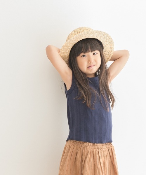 URBAN RESEARCH DOORS（アーバンリサーチドアーズ）の「ノースリーブランダムリブカットソー(KIDS)（Tシャツ/カットソー・キッズ・ベージュ/ネイビー/ブラウン・120/105/150/135）」の7枚目の写真