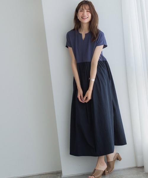 セール キーネック切り替えワンピース ワンピース Pierrot ピエロ のファッション通販 Zozotown