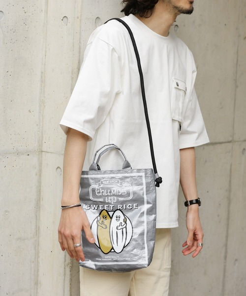 wiffle（ウィッフル）の「『別注』wiffle×Sonny Label　2WAY RICEBAG（ショルダーバッグ・メンズ・シルバー/イエロー・FREE）」の3枚目の写真