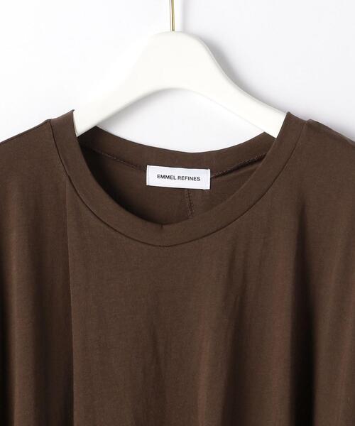 EMMEL REFINES（エメルリファインズ）の「＜ EMMEL REFINES（エメル リファインズ） ＞アシメ ノースリーブ フレアカット －手洗い可能－（タンクトップ・レディース・ホワイト/ブラック/ダークブラウン・FREE）」の5枚目の写真