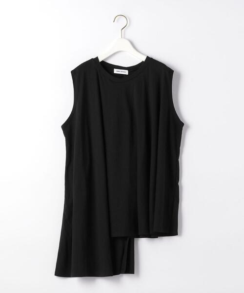 EMMEL REFINES（エメルリファインズ）の「＜ EMMEL REFINES（エメル リファインズ） ＞アシメ ノースリーブ フレアカット －手洗い可能－（タンクトップ・レディース・ホワイト/ブラック/ダークブラウン・FREE）」の18枚目の写真