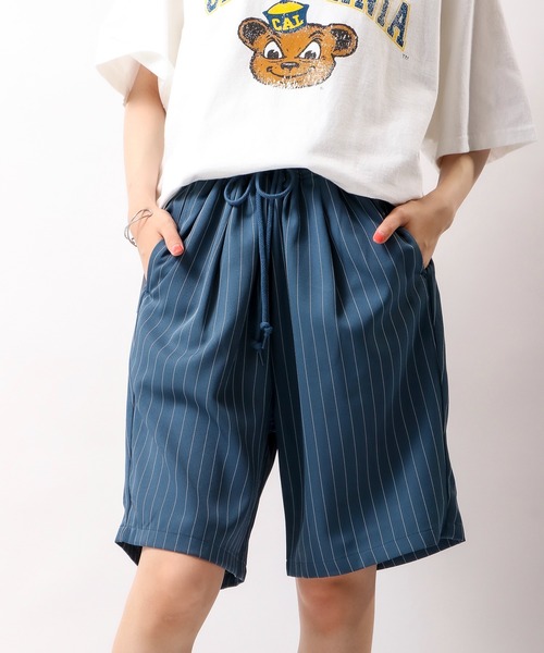 FUNALIVE(ファンアライブ)の「とろみピンストライプシェフ ボードショーツ(その他パンツ・メンズ・チャコールグレー/ブラック/ネイビー/グリーン/グレイッシュベージュ・S/M/L/XL)」の5枚目の写真