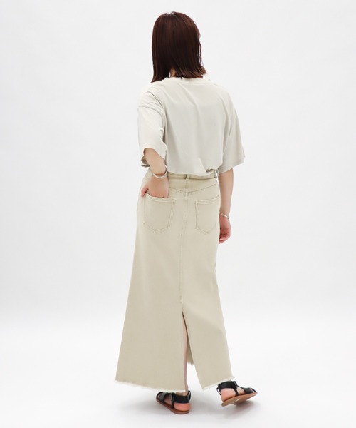 JOURNAL STANDARD（ジャーナルスタンダード）の「マルチデニムマキシスカート◆（デニムスカート・レディース・ブラウン/ベージュ/ブラック・38/36）」の3枚目の写真