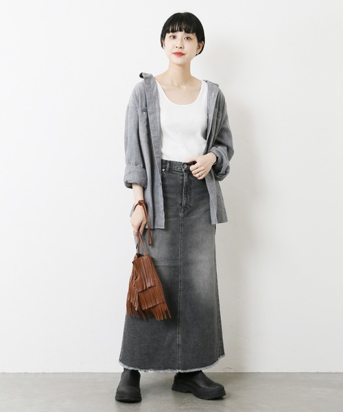 JOURNAL STANDARD（ジャーナルスタンダード）の「マルチデニムマキシスカート◆（デニムスカート・レディース・ブラウン/ベージュ/ブラック・38/36）」の13枚目の写真