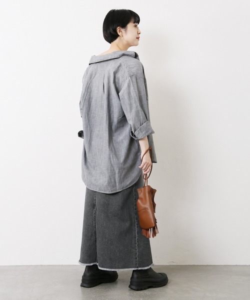 JOURNAL STANDARD（ジャーナルスタンダード）の「マルチデニムマキシスカート◆（デニムスカート・レディース・ブラウン/ベージュ/ブラック・38/36）」の21枚目の写真