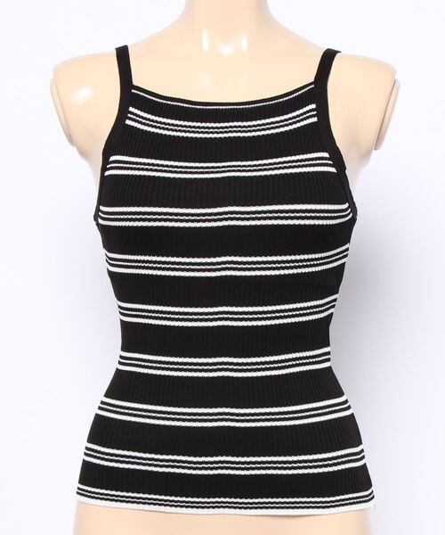 Anuenue（アヌエヌエ）の「アメリカンスリーブ ボーダーキャミソール（キャミソール・レディース・ブラック/ブラウン/グレー/イエロー/グリーン・FREE）」の9枚目の写真