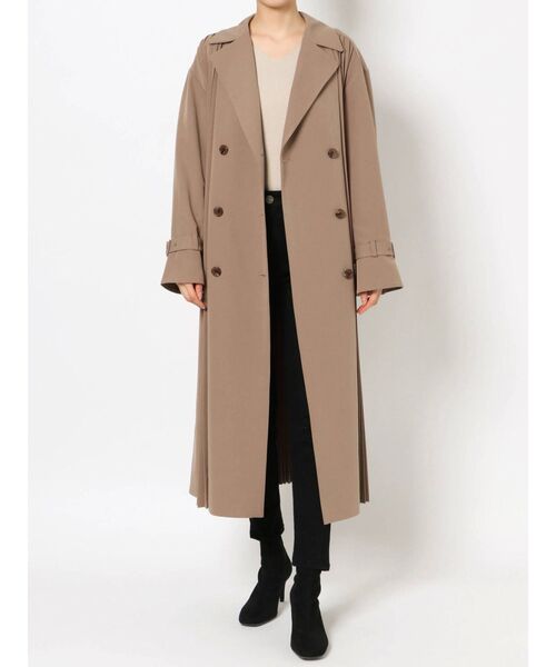 LAGUNAMOON（ラグナムーン）の「プリーツデザインコート（その他アウター・レディース・ベージュ/ネイビー・SMALL/MEDIUM）」の3枚目の写真