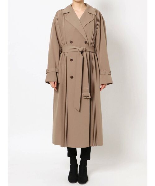 LAGUNAMOON（ラグナムーン）の「プリーツデザインコート（その他アウター・レディース・ベージュ/ネイビー・SMALL/MEDIUM）」の4枚目の写真