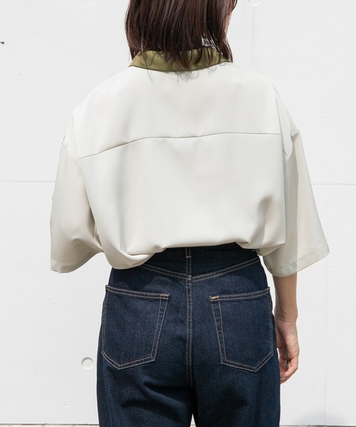 PairPair(ペアペア)の「クレリックオープンカラーシャツ(ユニセックス)(シャツ/ブラウス・レディース・グレイッシュブルー/アイボリー/ブラック・MEDIUM/LARGE)」の19枚目の写真