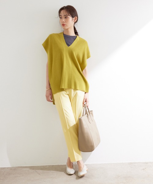 ROPE'(ロペ)の「【21AW】ピンタックシガレットパンツ(その他パンツ・レディース・ダークブラウン/イエロー/グリーン/ブルー系その他4・40/38/36/34)」の19枚目の写真