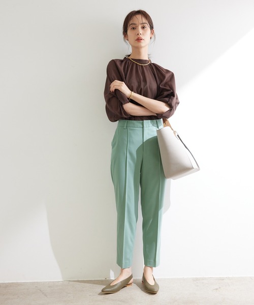 ROPE'(ロペ)の「【21AW】ピンタックシガレットパンツ(その他パンツ・レディース・ダークブラウン/イエロー/グリーン/ブルー系その他4・40/38/36/34)」の18枚目の写真