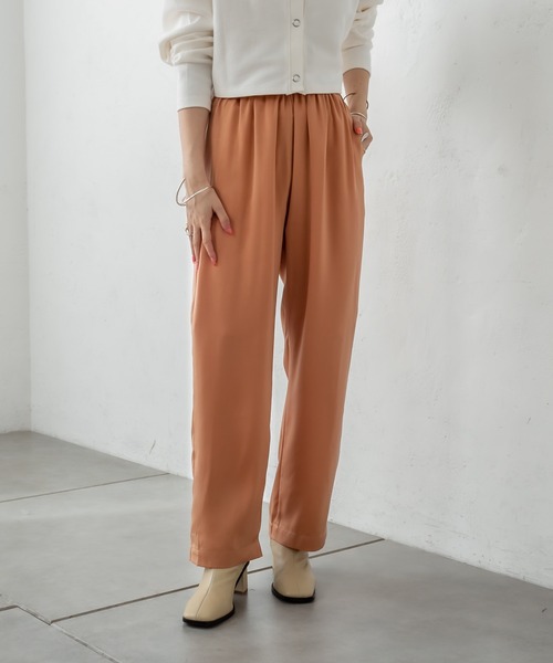 mystic（ミスティック）の「イージーサテンパンツ（スウェットパンツ・レディース・オフホワイト/オレンジ/ブルー・FREE）」の3枚目の写真