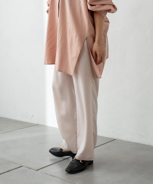 mystic（ミスティック）の「イージーサテンパンツ（スウェットパンツ・レディース・オフホワイト/オレンジ/ブルー・FREE）」の4枚目の写真