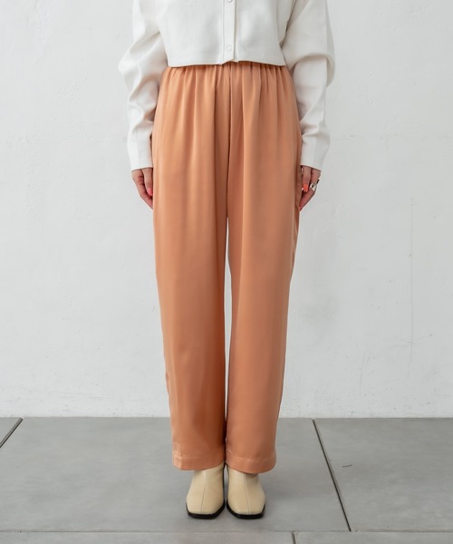 mystic（ミスティック）の「イージーサテンパンツ（スウェットパンツ・レディース・オフホワイト/オレンジ/ブルー・FREE）」の5枚目の写真