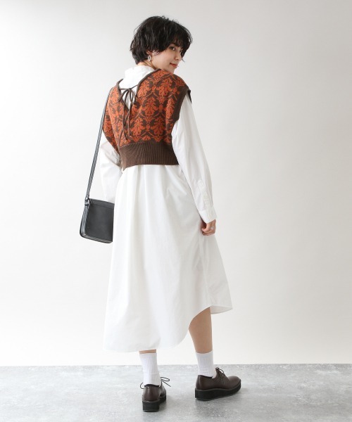 RAGEBLUE（レイジブルー）の「柄ラップビスチェ/215291（ベスト・レディース・ベージュ/ブラウン・FREE）」の7枚目の写真