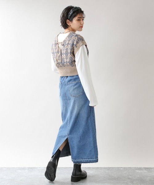 RAGEBLUE（レイジブルー）の「柄ラップビスチェ/215291（ベスト・レディース・ベージュ/ブラウン・FREE）」の10枚目の写真