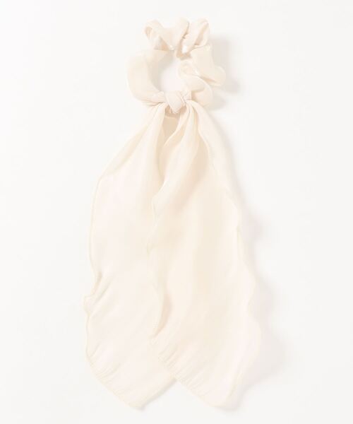 MAJESTIC LEGON(マジェスティックレゴン)の「シャイニーリボンシュシュ(シュシュ・レディース・アイボリー/オレンジ/ブラック・FREE)」の2枚目の写真