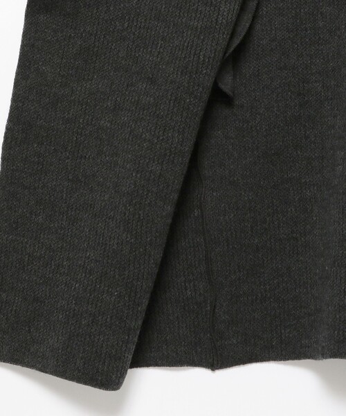 Demi-Luxe BEAMS(デミルクス ビームス)の「ADAWAS / ライト インレイ フード ニットコート(その他アウター・レディース・チャコールグレー/ホワイト系その他2・ONE SIZE)」の9枚目の写真