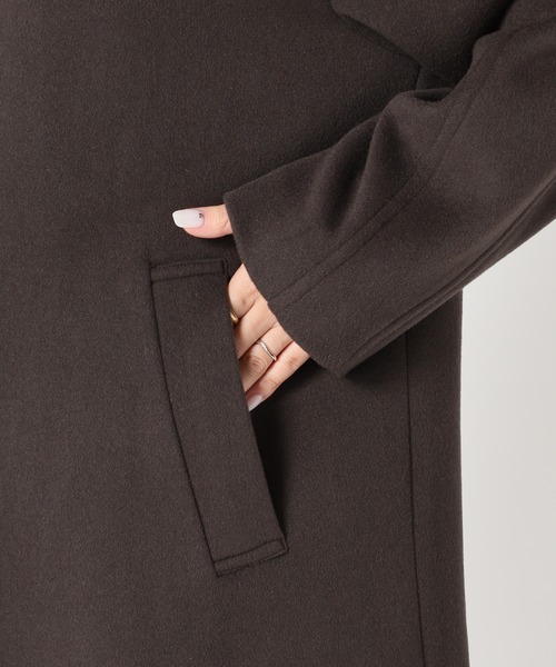 JOURNAL STANDARD(ジャーナルスタンダード)の「スーパー140ビーバーノーカラーコート◆(ノーカラーコート・レディース・ベージュ/ピンク/ブラウン/ブラック・SMALL/MEDIUM/X-SMALL)」の21枚目の写真