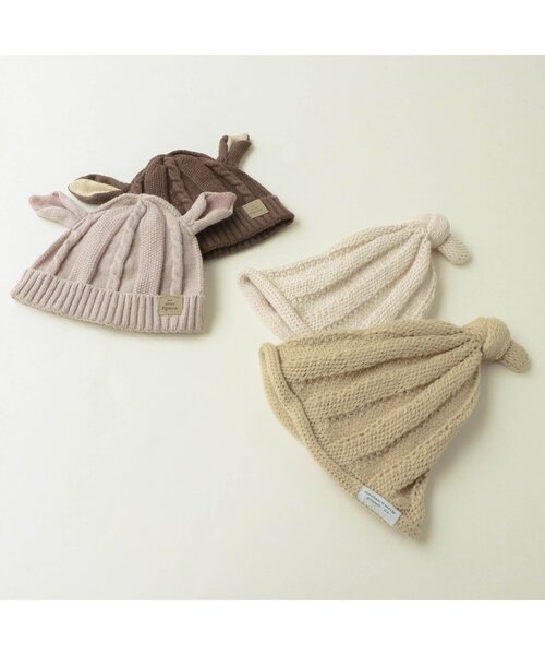 apres les cours（アプレレクール）の「/とんがりベビーニット帽（その他ベビー用品・キッズ・アイボリー/マスタード・48/46）」の6枚目の写真