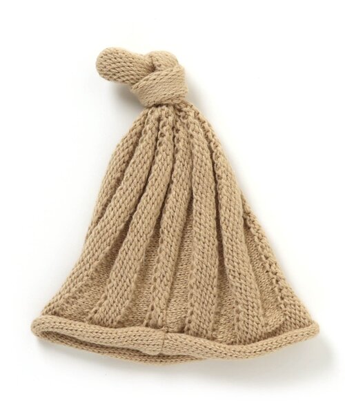apres les cours（アプレレクール）の「/とんがりベビーニット帽（その他ベビー用品・キッズ・アイボリー/マスタード・48/46）」の3枚目の写真