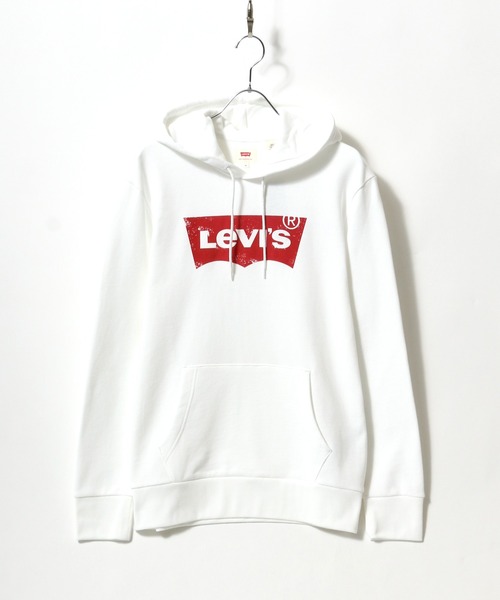 Levi's（リーバイス）の「Levi's/リーバイス ビッグシルエット バットウイング スウェットパーカ/フーディー（パーカー・メンズ・ホワイト/ブラック/グレー・S/M/L）」の14枚目の写真