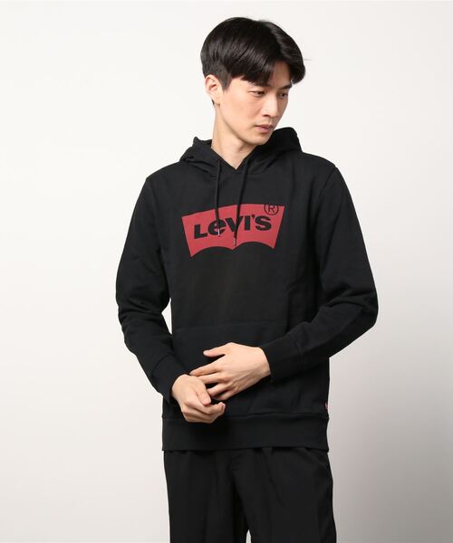 Levi's（リーバイス）の「Levi's/リーバイス ビッグシルエット バットウイング スウェットパーカ/フーディー（パーカー・メンズ・ホワイト/ブラック/グレー・S/M/L）」の5枚目の写真