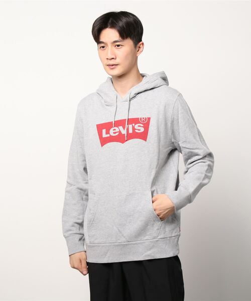 Levi's（リーバイス）の「Levi's/リーバイス ビッグシルエット バットウイング スウェットパーカ/フーディー（パーカー・メンズ・ホワイト/ブラック/グレー・S/M/L）」の16枚目の写真