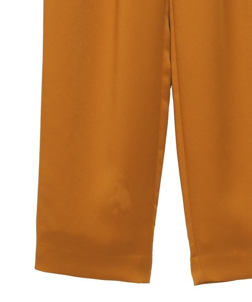 セール】THICK SATIN ONE TUCK PANTS（スラックス）｜CLANE