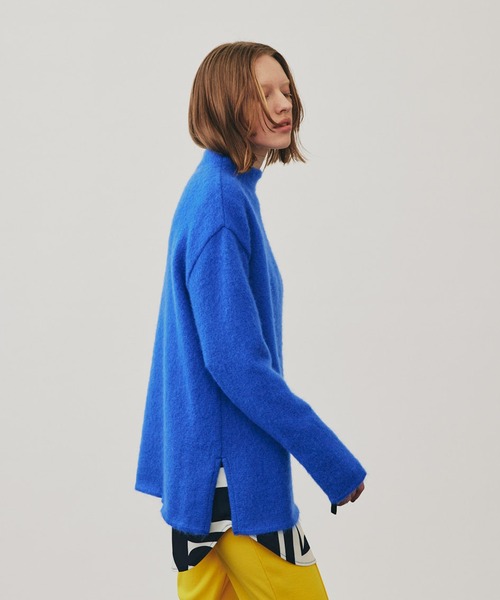 UNITED TOKYO（ユナイテッドトウキョウ）の「スリットリバーモヘアニット（ニット/セーター・レディース・ブラウン/イエロー/ブルー・FREE）」の10枚目の写真