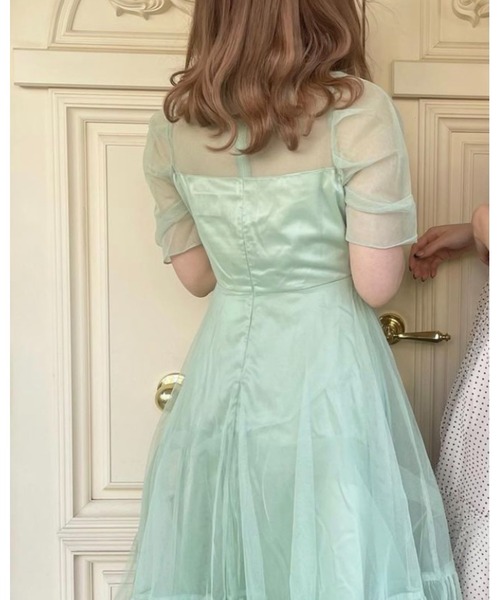 epine（エピヌ）の「tulle see-through volume dress（ドレス・レディース・グリーン/ホワイト・S/M）」の3枚目の写真