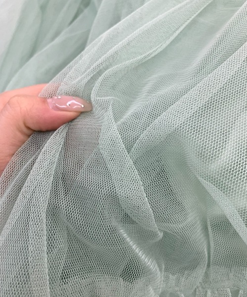 epine（エピヌ）の「tulle see-through volume dress（ドレス・レディース・グリーン/ホワイト・S/M）」の7枚目の写真