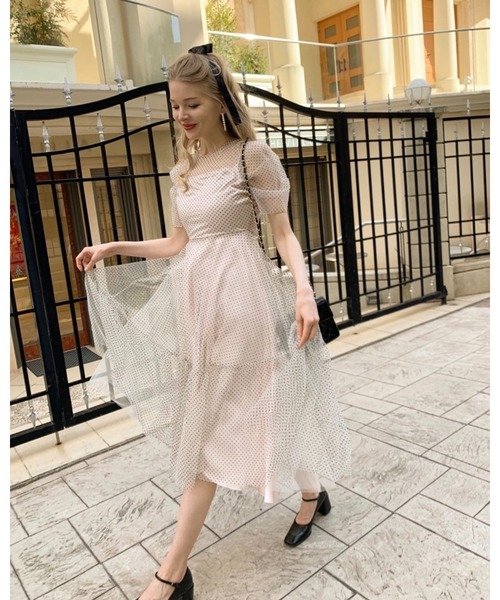 epine（エピヌ）の「tulle see-through volume dress（ドレス
