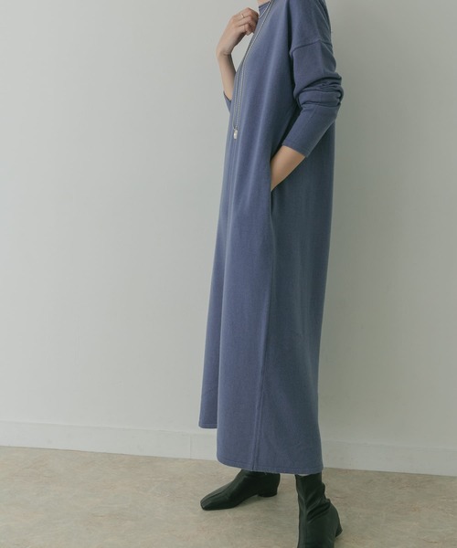 KBF+（ケービーエフプラス）の「KBF+　ロングニットワンピース∴（ワンピース・レディース・ライトベージュ・ONE）」の18枚目の写真