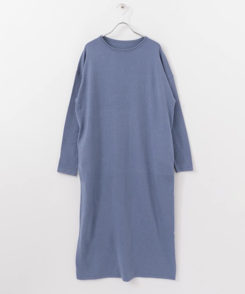 KBF+（ケービーエフプラス）の「KBF+　ロングニットワンピース∴（ワンピース・レディース・ライトベージュ・ONE）」の4枚目の写真