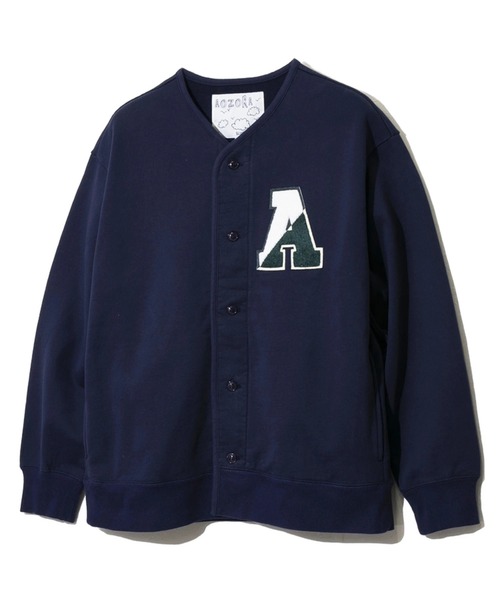 AOZORA（アオゾラ）の「AOZORA/アオゾラ　度詰め裏毛クルーカーディガン（カーディガン/ボレロ・メンズ・ネイビー/アイボリー/グレー・LARGE/MEDIUM/X-LARGE）」の10枚目の写真