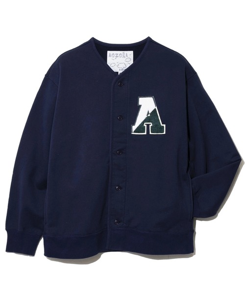 AOZORA（アオゾラ）の「AOZORA/アオゾラ　度詰め裏毛クルーカーディガン（カーディガン/ボレロ・メンズ・ネイビー/アイボリー/グレー・LARGE/MEDIUM/X-LARGE）」の8枚目の写真