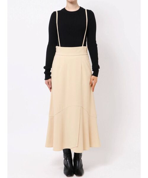 LAGUNAMOON(ラグナムーン)の「サスペンダーハイウエストスカート(スカート・レディース・ブラック/アイボリー/ベージュ・MEDIUM/SMALL)」の15枚目の写真