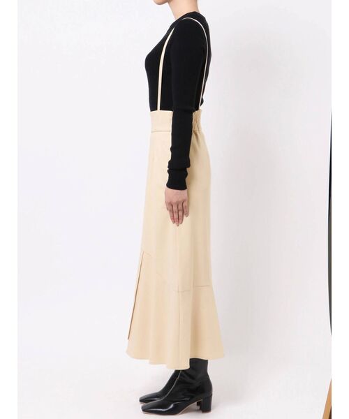 LAGUNAMOON(ラグナムーン)の「サスペンダーハイウエストスカート(スカート・レディース・ブラック/アイボリー/ベージュ・MEDIUM/SMALL)」の9枚目の写真