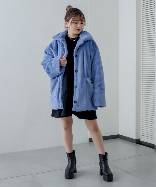 RASVOA(ラスボア)の「ボリュームティアードワンピース(ワンピース・レディース・ブラック/グレー/サックスブルー/アイボリー・FREE)」の21枚目の写真