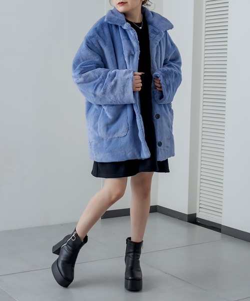 RASVOA(ラスボア)の「ボリュームティアードワンピース(ワンピース・レディース・ブラック/グレー/サックスブルー/アイボリー・FREE)」の6枚目の写真