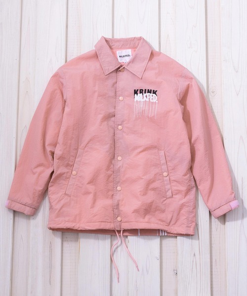 MILKFED.（ミルクフェド）の「MILKFED × KRINK COACH JACKET（ナイロンジャケット・レディース・ホワイト/ブラック/ピンク・ONE SIZE）」の13枚目の写真