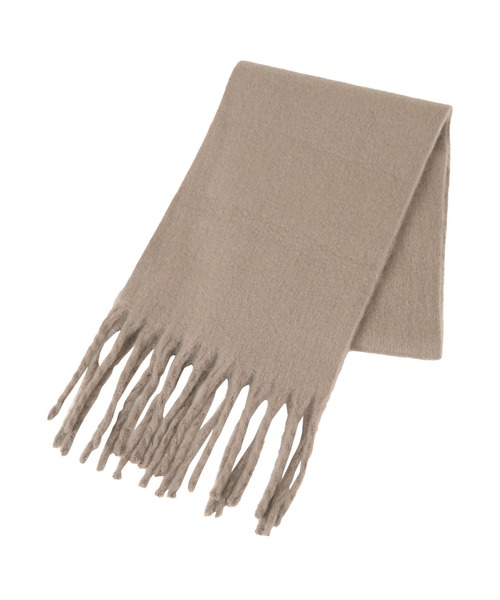 titivate(ティティベイト)の「ボリュームマフラー/ストール(マフラー・レディース・アイボリー/ブラック/ライトカーキ/ピンクベージュ/モカ/グリーン/レッド/チャコール/オレンジ/イエロー/ブルー/ライトベージュ/レッド系その他・FREE)」の4枚目の写真