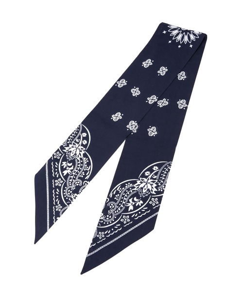 NANO universe（ナノユニバース）の「バンダナプリントスカーフ（マフラー・メンズ・ボルドー/ネイビー・FREE）」の6枚目の写真