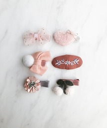 frangipani（フランジュパニ）の「ナチュラルカラーヘアクリップセット（KIDS）（バレッタ/ヘアクリップ）」