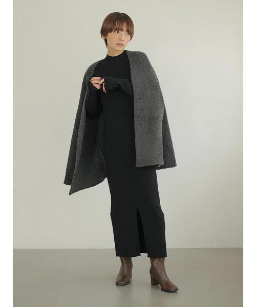 rem closet（レムクローゼット）の「ハイネックリンキングワンピース（ワンピース・レディース・ブラック/ブラウン・S）」の16枚目の写真