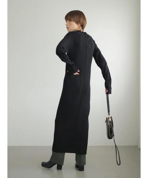 rem closet（レムクローゼット）の「ハイネックリンキングワンピース（ワンピース・レディース・ブラック/ブラウン・S）」の11枚目の写真