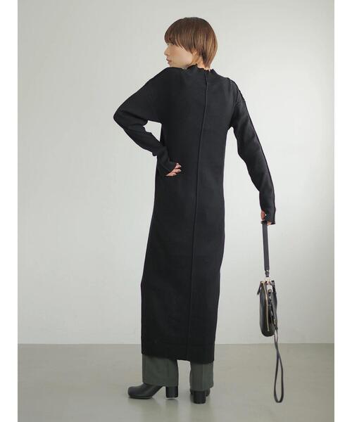 rem closet（レムクローゼット）の「ハイネックリンキングワンピース（ワンピース・レディース・ブラック/ブラウン・S）」の17枚目の写真